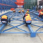 钢结构悬臂阁楼货架安装现场