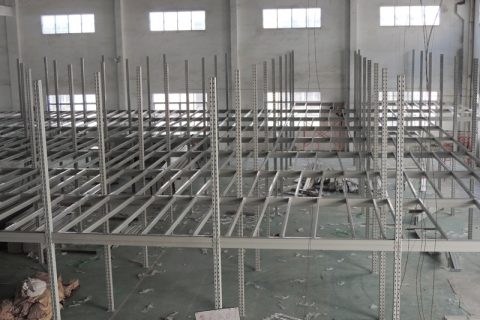 多层阁楼式货架安装
